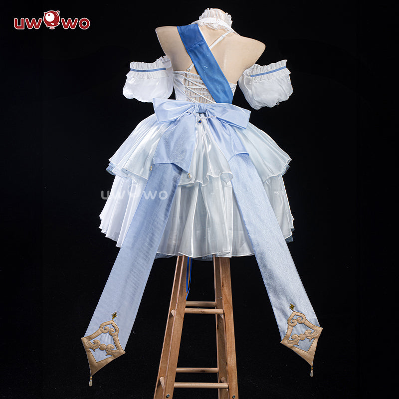 【Pre-sale】Uwowo Genshin Impact Fanart Furina Focalors White Angel Lolita Dress Cosplay Costume