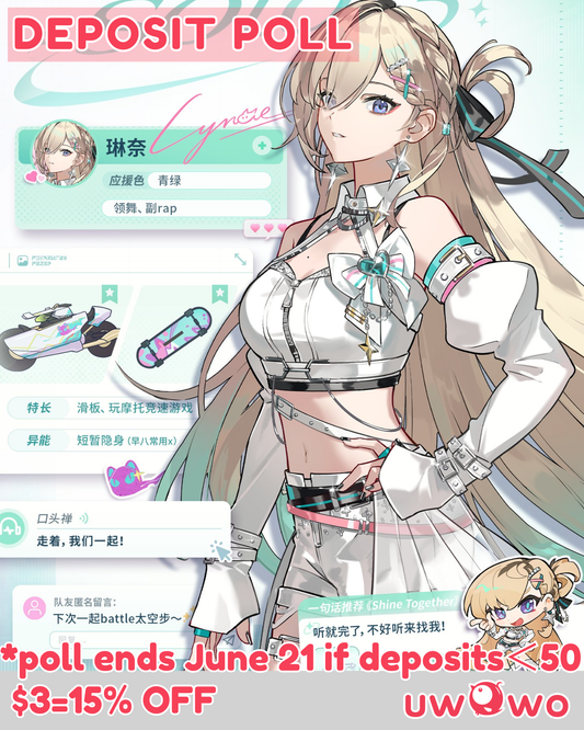 Uwowo Deposit Poll - Lynae Idol Wuthering Waves WUWA Cosplay Costume