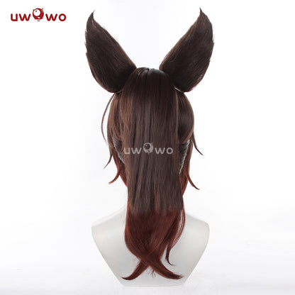 Uwowo Honkai Star Rail Tingyun Cosplay Wig Brwon Hair With Ears