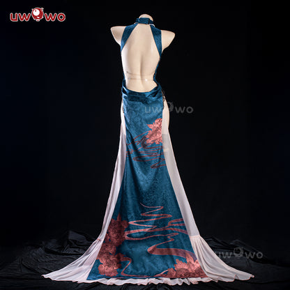 【In Stock】Uwowo Game Azur Lane Chien Wu Cheongsam Gown Boudoir Cosplay Costume
