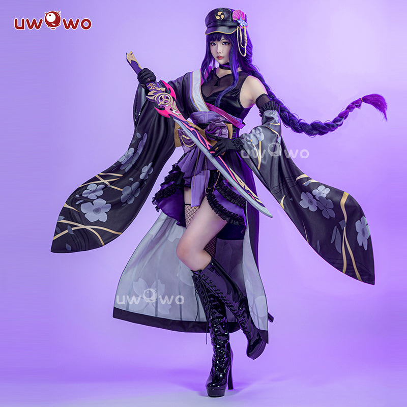 Uwowo Genshin Impact Fanart Raiden Shogun Taisho Kimono Cosplay Costume