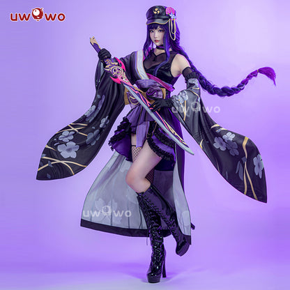 [Last Batch] 【In Stock】Uwowo Genshin Impact Fanart Raiden Shogun Taisho Kimono Cosplay Costume