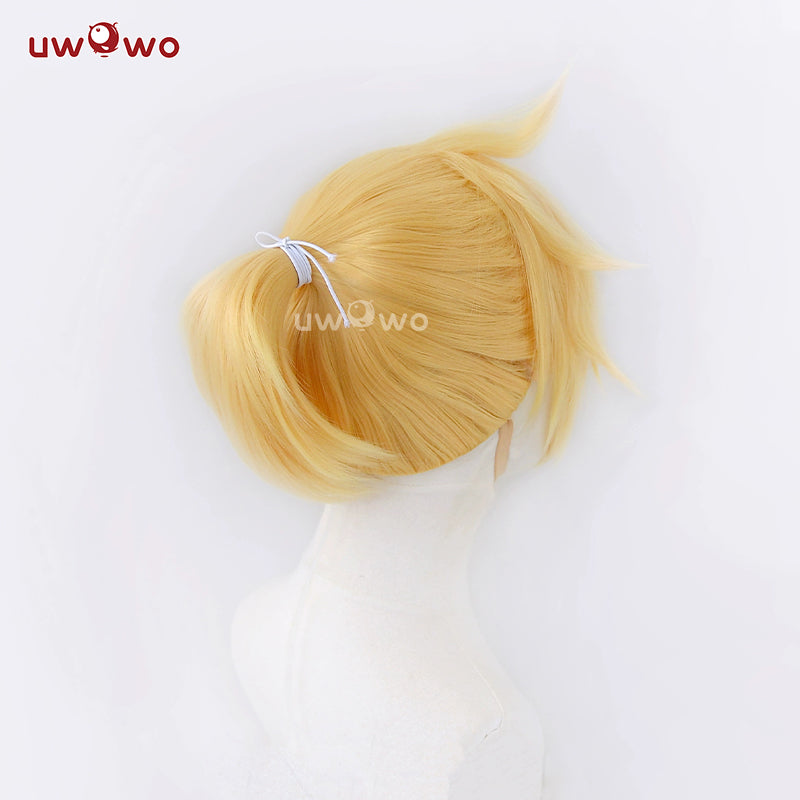 Uwowo V SInger Vocal Len Cosplay Wig Short Yellow Hair Uwowo Cosplay