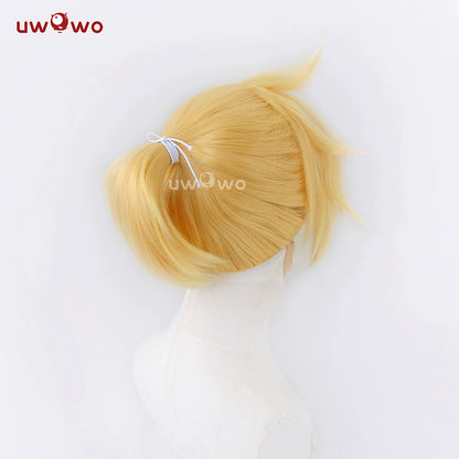 Uwowo V SInger Vocal Len Cosplay Wig Short Yellow Hair