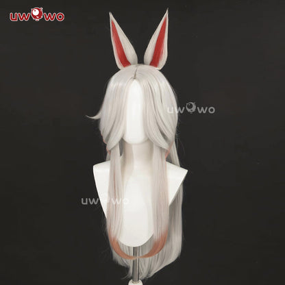 Uwowo Game Immortalized Fox Cosplay Long Light Brown Hair With Ears