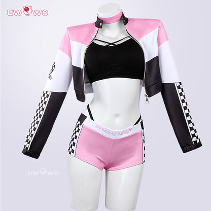 Uwowo Collab Series: Anime My Dress-Up Darling Marin Kitagawa Pink Race Queen Cosplay Costume S-2XL