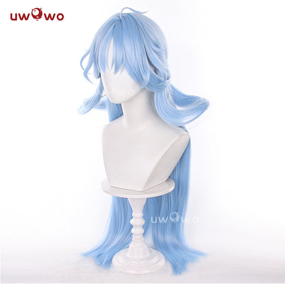 Uwowo Wuthering Waves QingXiao Cosplay Wig Long Blue Hair