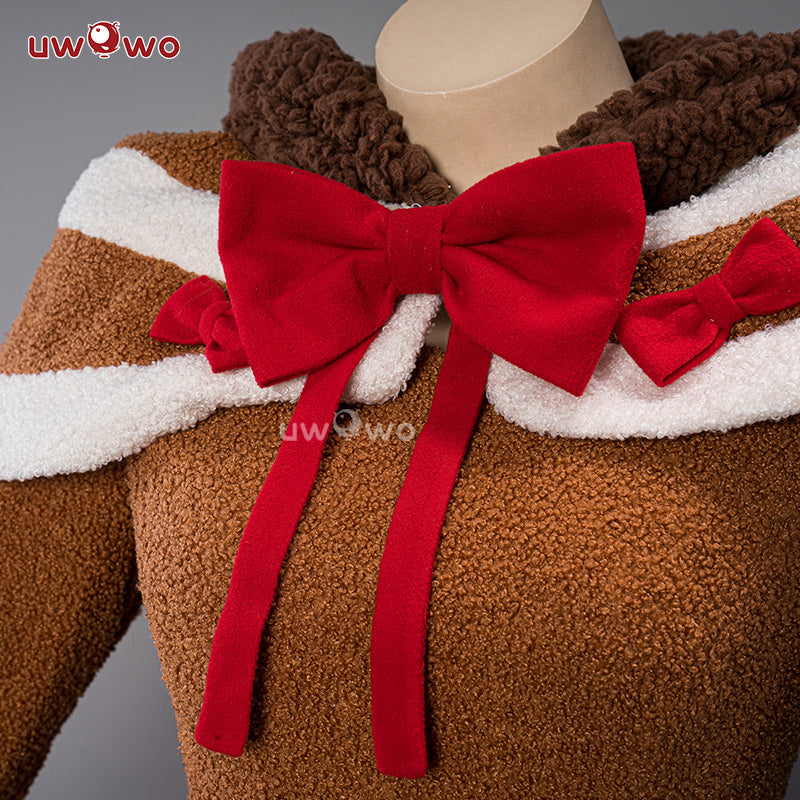 【In Stock】Uwowo Vocaloid Hatsune Miku Winter 2022 Reindeer Christmas Holiday Cosplay Costume