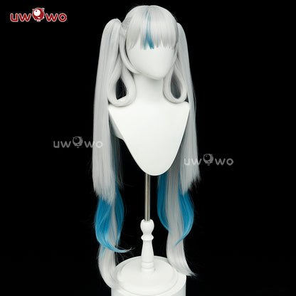 Uwowo Game Wuthering Waves Jinhsi Cosplay Wig Long Grey And Blue Hair