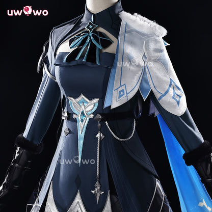 Uwowo Collab Series: Genshin Impact Lumine Night Hunt In Snow Cosplay Costume S-2XL