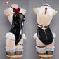 【In Stock】Uwowo Dead or Live DOA XVV Marie Rose Summer Swimsuit Black Sheer Bodysuit Cosplay Costume