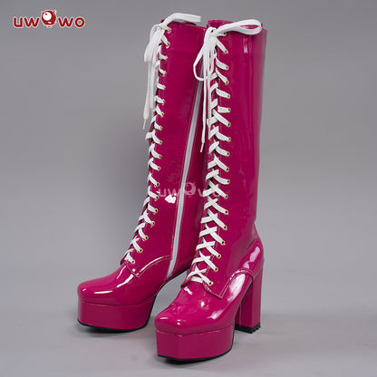 Uwowo Cosplay Shoes Universal Shoes Boots Black Blue White Rose High Tube Boots