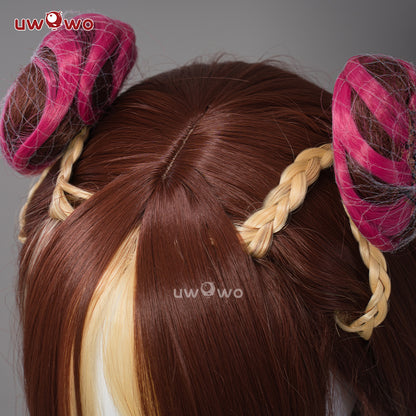 Uwowo Flora  Princess Wings Fairy Club Cosplay Wig Long Brwon Hair