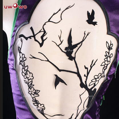 INSTOCK-Uwowo Code Geass: C.C. CC Purple Cheongsam Cosplay Costume