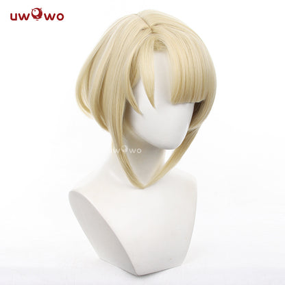 Uwowo Genshin Impact Fontaine Freminet Cosplay Wig Yellow Short Hair