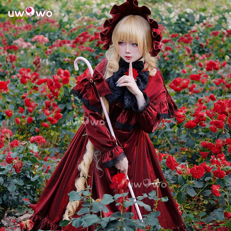 Uwowo Collab Series: Rozen Maiden Shinku Red Velvet Gown Chirstmas Cosplay Costume