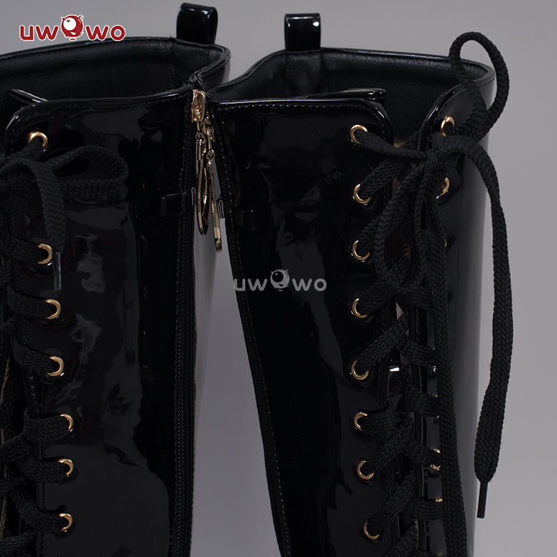 Uwowo Cosplay Shoes Universal Shoes Boots Black Blue White Rose High Tube Boots