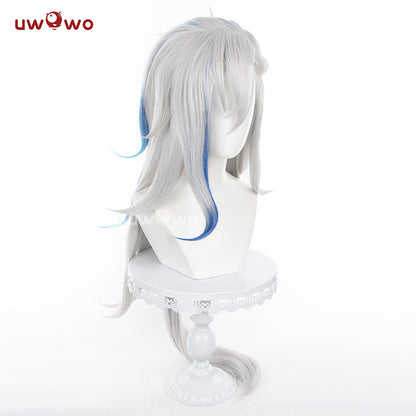 Uwowo Genshin Impact Neuvillette Cosplay Wig Silver Long Hair