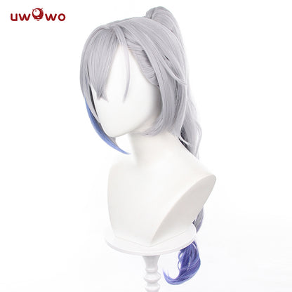 Uwowo Honkai Star Rail Silver Wolf Hacker Stellaron Hunters HSR Cosplay Wig Middle Silver Wig