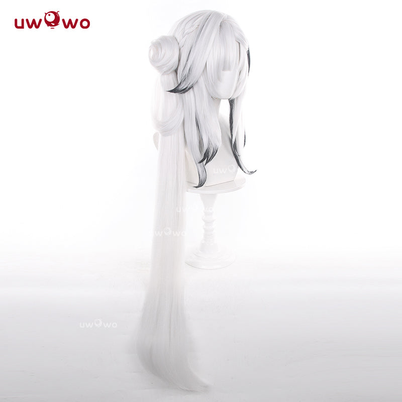Uwowo Game Wuthering Waves WuWa Hsin Cosplay Wig Long Grey Hair