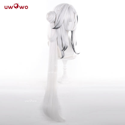 Uwowo Game Wuthering Waves WuWa Hsin Cosplay Wig Long Grey Hair