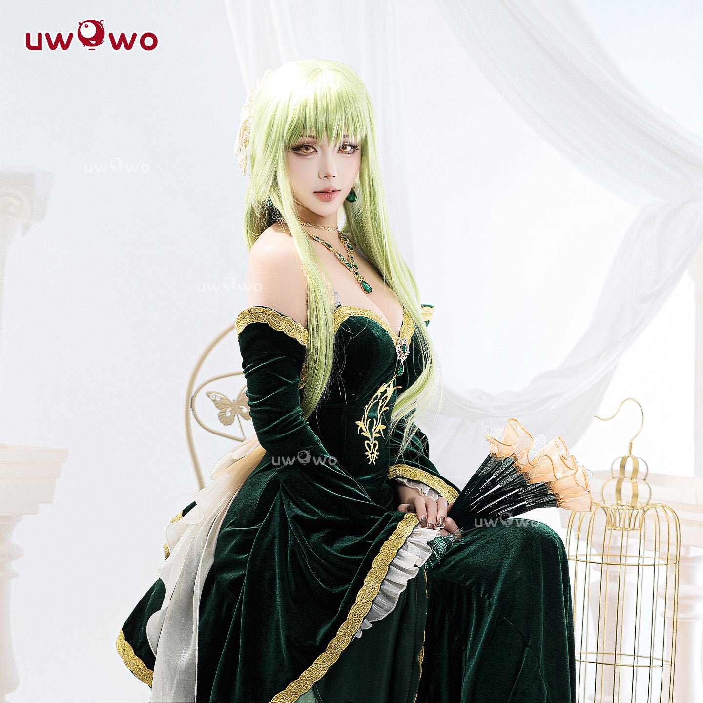 S-3XL INSTOCK Uwowo Code Geass: C.C. CC Court Style Gown Cosplay Costume