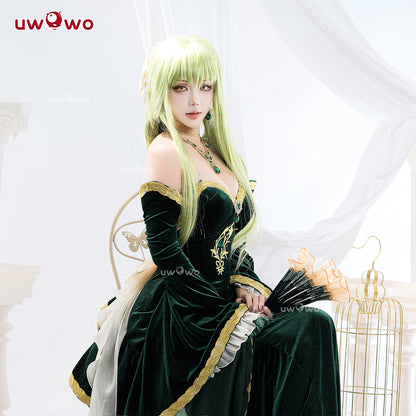 【Special Discount】S-3XL INSTOCK Uwowo Code Geass: C.C. CC Court Style Gown Cosplay Costume