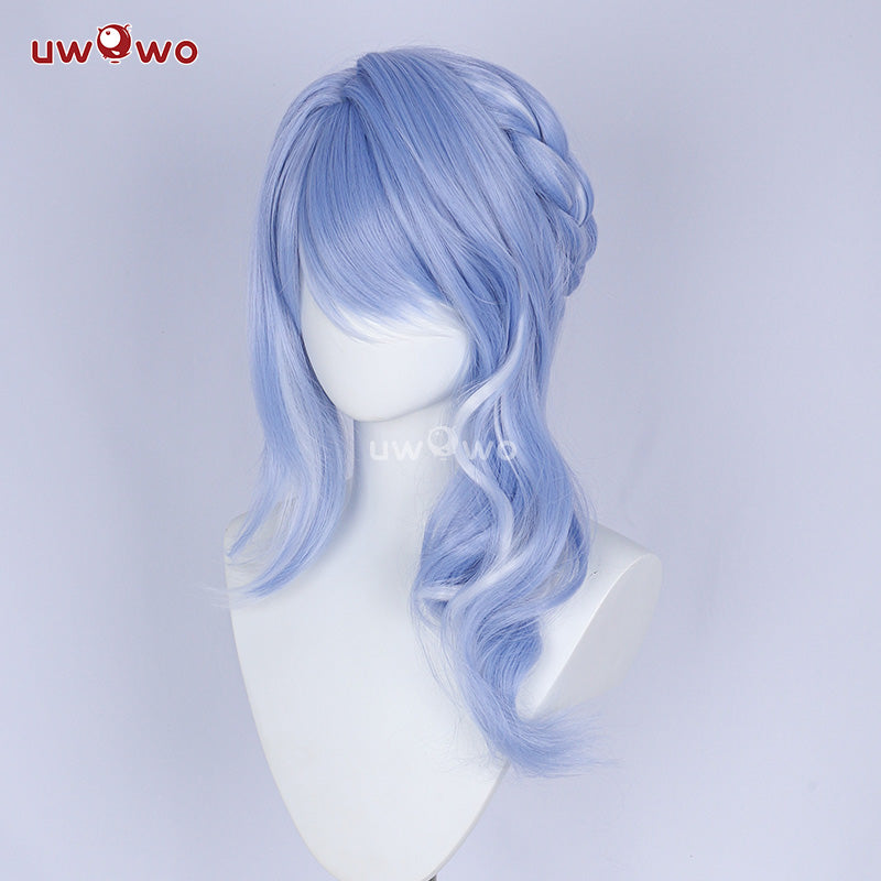 Uwowo  Genshin Impact Odette Ballet Cosplay Wig Middle Light Blue Hair