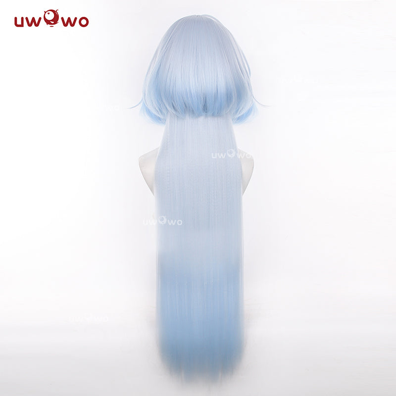Uwowo Game Wuthering Waves Mornye WuWa Cosplay Costume Wig Long Blue Hair