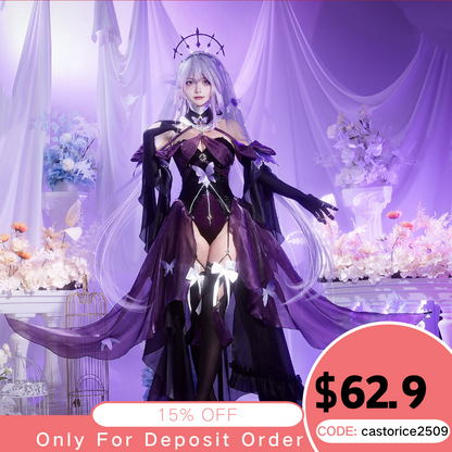 S-3XL Uwowo Honkai: Star Rail Castorice Bride Fanart Cosplay Costume