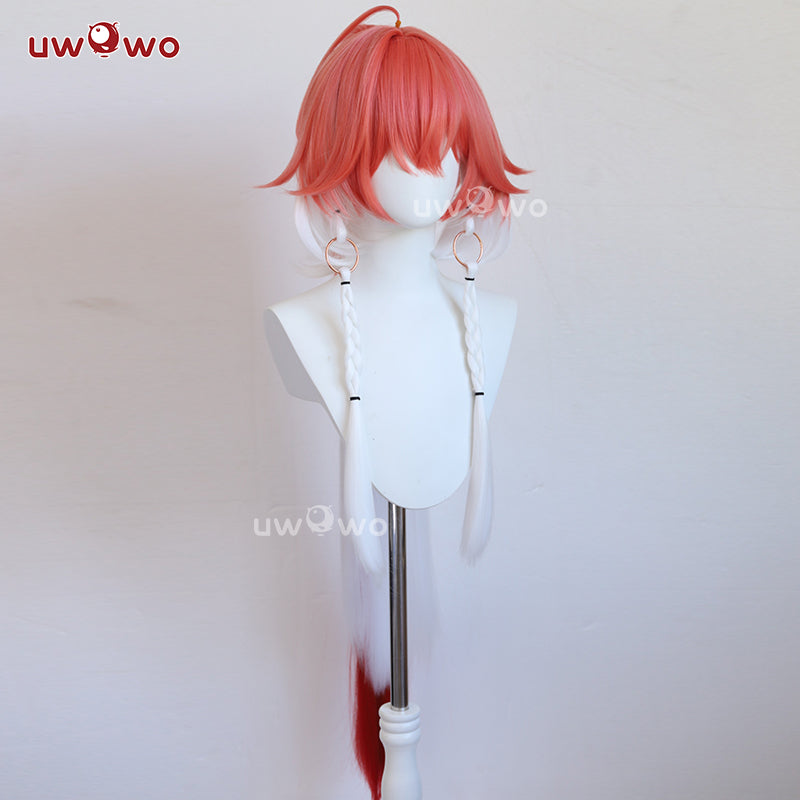 【Pre-sale】Uwowo Game Wuthering Waves Changli Cosplay Wig Long Pink And White Hair