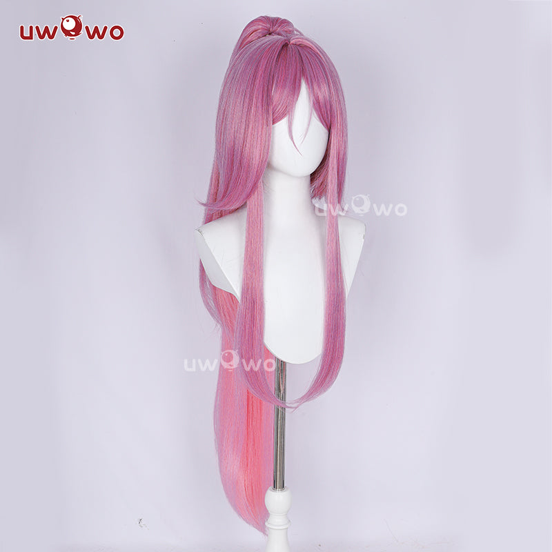 Uwowo Azur Lane Max Immelmann Cosplay Wig Long Dark Pink Hair
