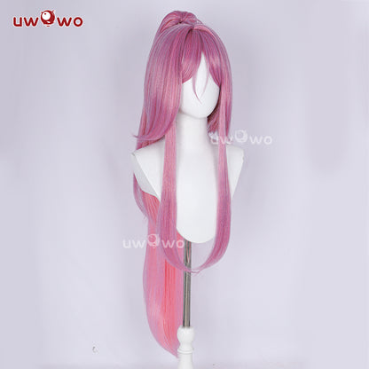 Uwowo Azur Lane Max Immelmann Cosplay Wig Long Dark Pink Hair