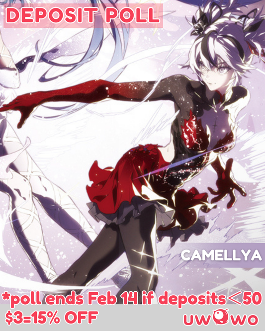 Uwowo Deposit Poll - Camellya Skating Outfit Fanart Wuthering Waves WuWa Cosplay Costume