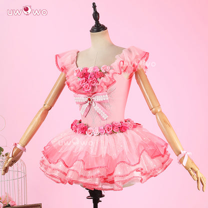 Uwowo Collab Series: Anime Medalist Collab Inori Yuitsuka Pink Skating Outfit Cosplay Costume XS-2XL