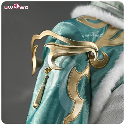 Uwowo Collab Series: Deluxe Zibai Game Genshin Impact Adept Liyue Cosplay Costume S-XL