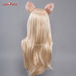 Uwowo League of Legends/LOL Fanart KDA POP Star Ahri Maid Cosplay Wig Long Gold Hair WIth Ears