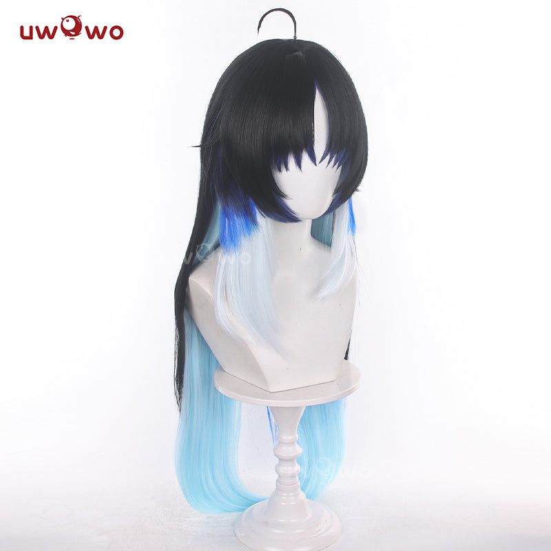 Uwowo Deluxe Yangyang Xuanling Wuthering Waves WUWA Cosplay Wig Long Black And Blue Hair