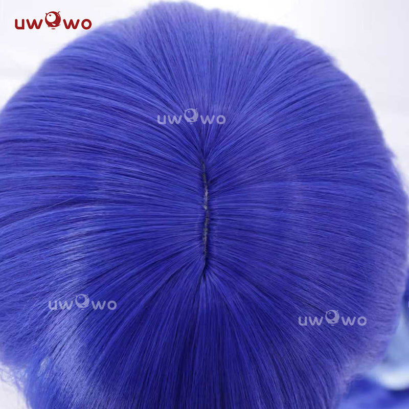Uwowo Wuthering Wave Iuno Cosplay Wig Long Blue Hair