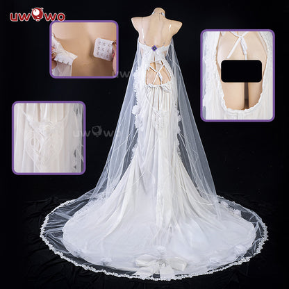 INSTOCK-Uwowo Azur Lane Musashi Oath Dress 'Purest Wisteria' Bride Cosplay Costume