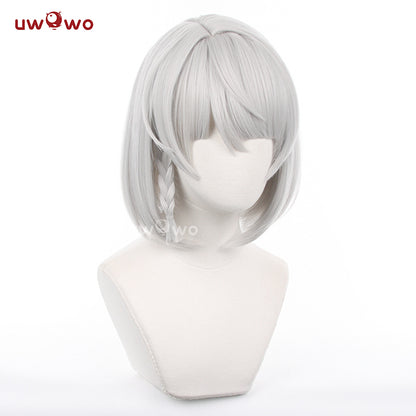 Uwowo Game Zenless Zone Anby Demara Cosplay Wig Middle Silver Hair