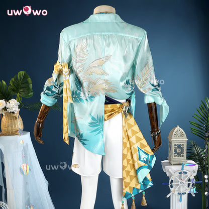 Uwowo Collab Series: Honkai: Star Rail Aventurine Waveflair Swimsuit Cosplay Costume XS-2XL