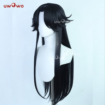 【Pre-sale】Uwowo Genshin Impact Fatui Harbingers Il Capitano The Captain Natlan Cosplay Long Black Hair