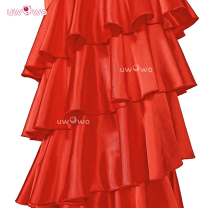 Uwowo Collab Series: Final Fantasy 7 FF7 Remake Aerith Wall Market Red Dress Cosplay Costume