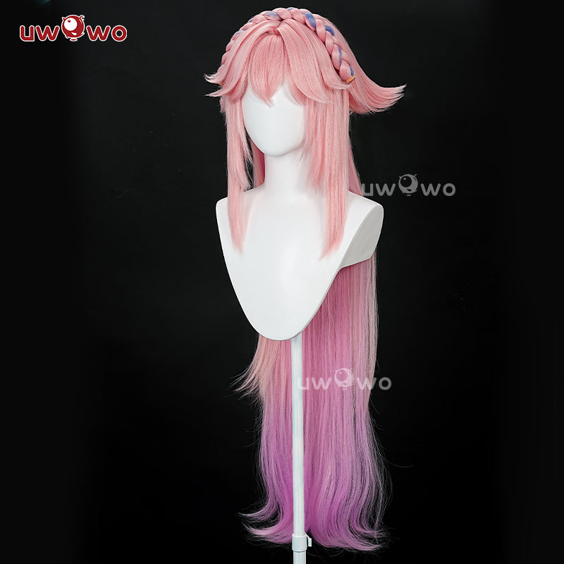 【Pre-sale】Uwowo Collab Series: Genshin Impact Fanart Yae Miko Illustration Cosplay Wig Long Pink Hair