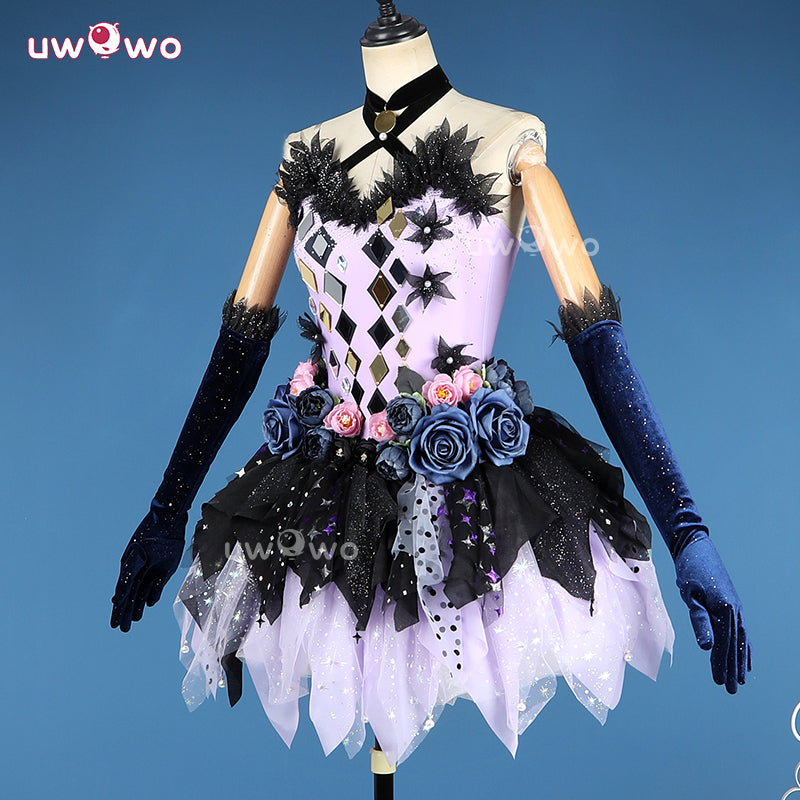 Uwowo Collab Series: Anime Medalist Collab Hikaru Kamisaki Purple Skating Outfit Cosplay Costume XS-2XL