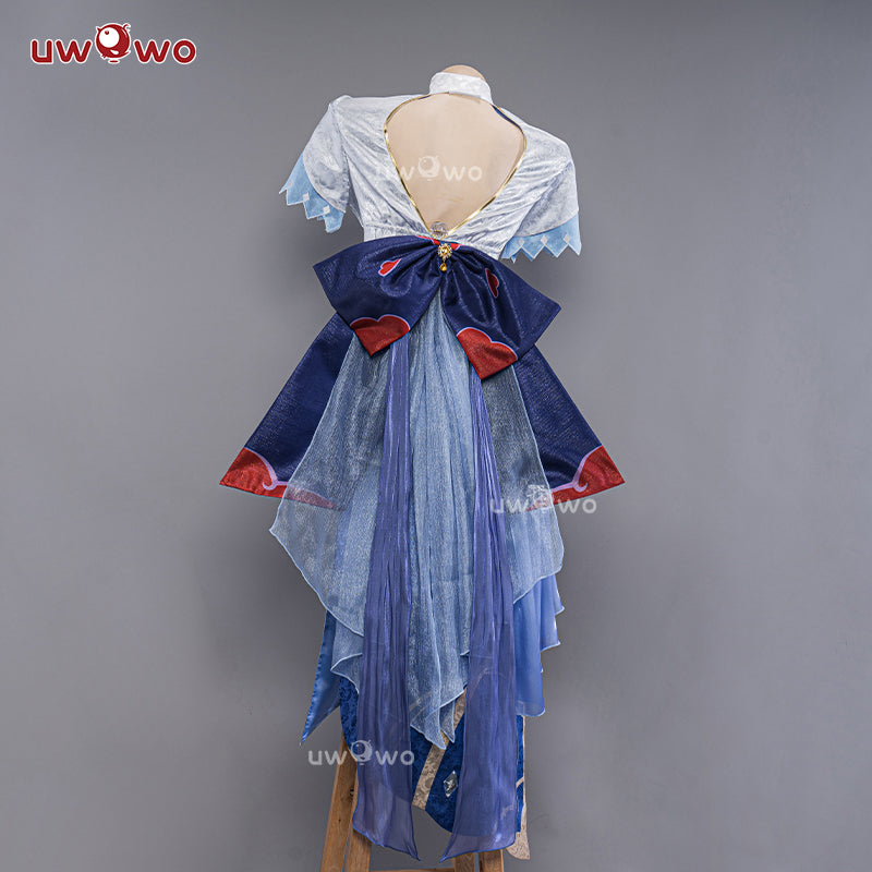 【In Stock】Uwowo Genshin Impact Fanart: Ganyu Lotus Chinese Style Dress Qipao Cosplay Costumes