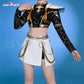 Uwowo Collab Series: Kpop Zoey GOLDEN Performance Black Suit Cosplay Costume XS-3XL