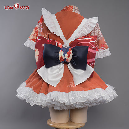 S-3XL INSTOCK Uwowo Genshin Impact Fanart Costume Yoimiya Maid Dress Cosplay Costume