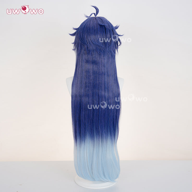 Uwowo Genshin Impact Flins Cosplay Wig Long Blue Hair